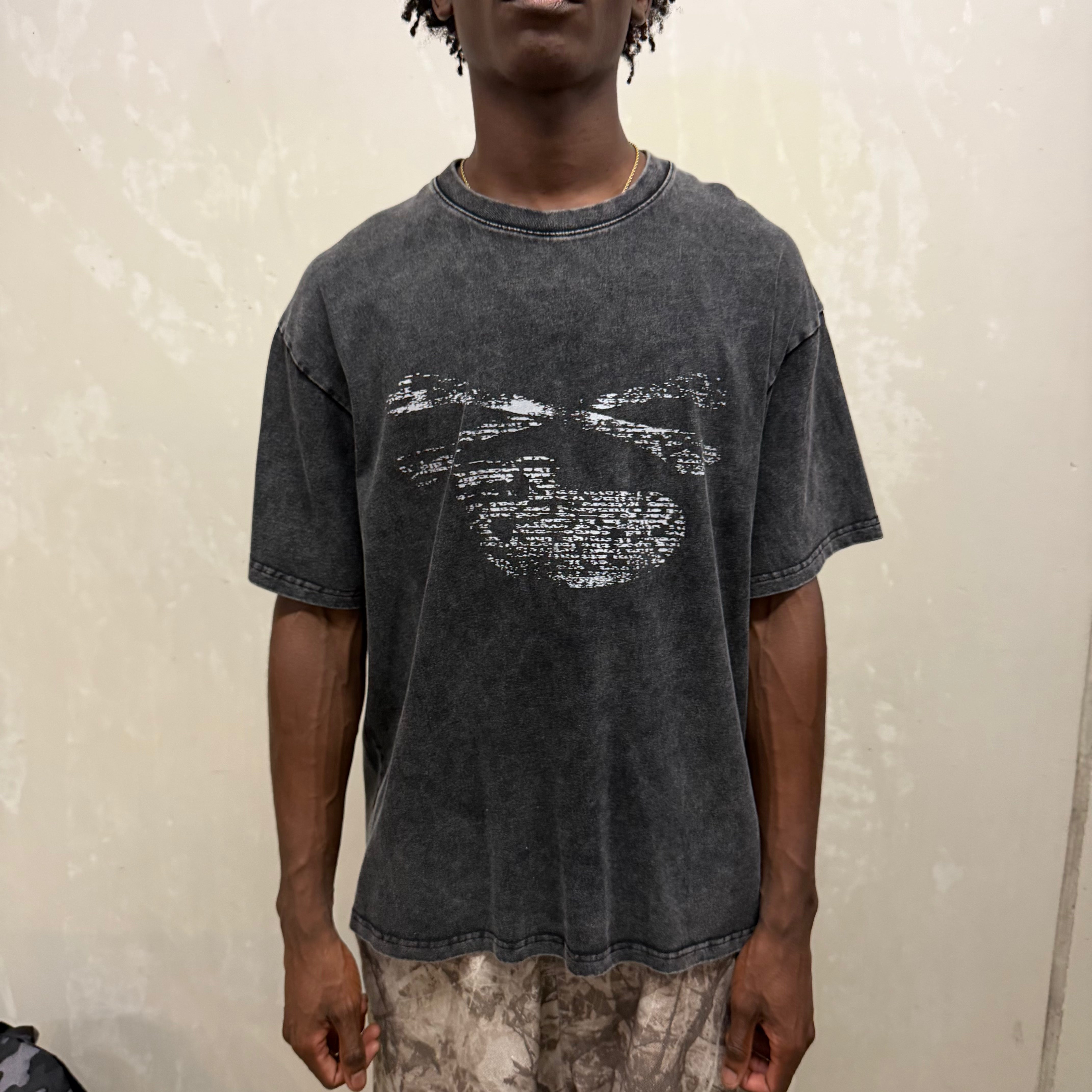 “SKULL” TEE (WASHED BLACK)